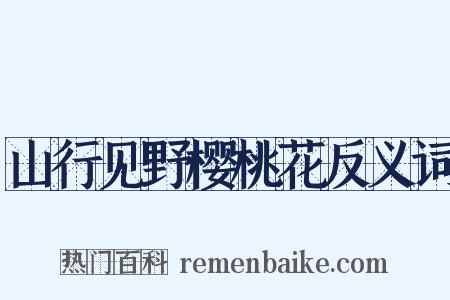 山行见野樱桃花反义词是什么意思的图片